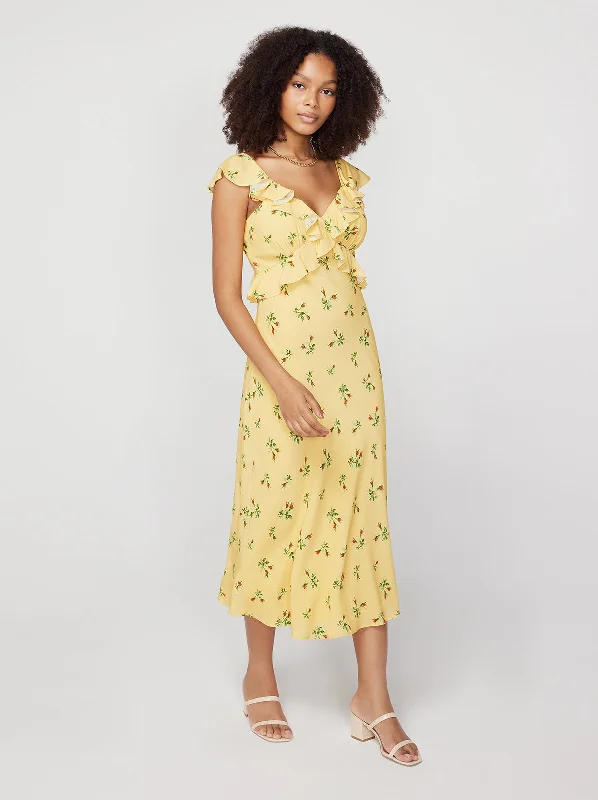 Affordable Women’s Clothing Online Rosemary Buttercup Rosebud Midi Dress