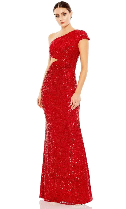 Casual and Comfortable Outfits Ieena Duggal 42022 - Sequined Single Cap Sleeve Prom Gown