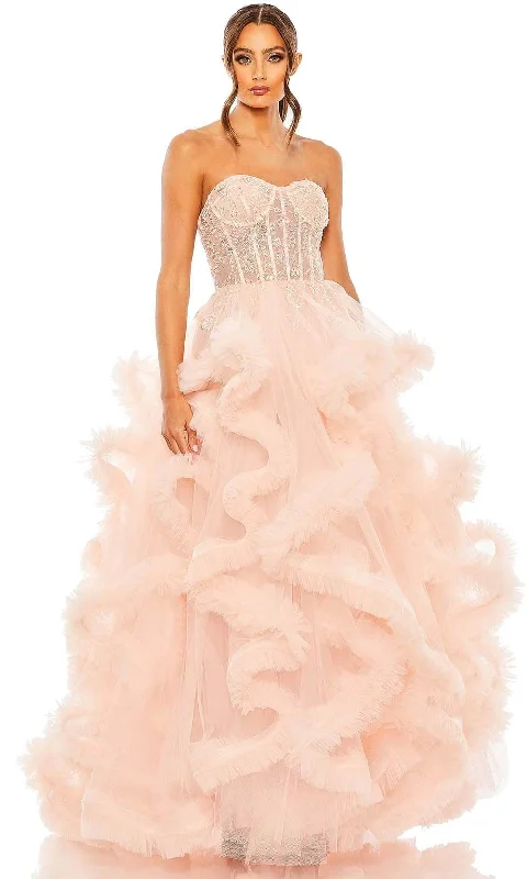 Clothes Women Mac Duggal 20542 - Corset Ruffled Tulle Long Prom Gown