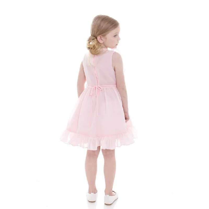 Gorgeous Glamour Collection Little Girls Blush Pink Tiered Chiffon Ruffled Easter Dress 2-6