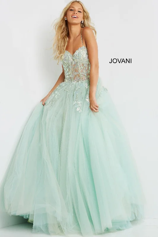 Elegant Simplicity Wardrobe Jovani 06816 Spaghetti Strap Long Prom Dress