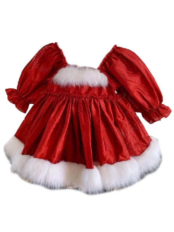 Women’s Formal Wear Baby Girls Ruby Santa Babydoll Skirted Bodysuit 0-24M