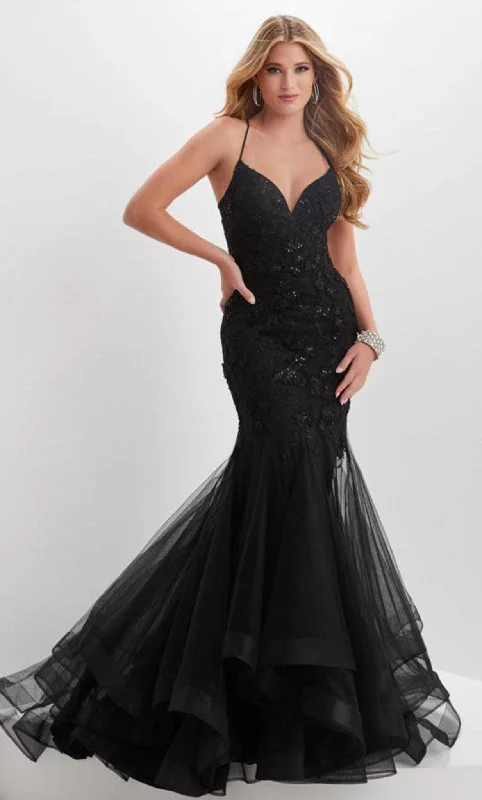 Best Online Clothing Boutiques Tiffany Designs by Christina Wu 16015 - Laced Tulle Prom Gown