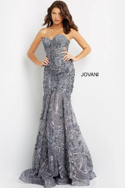 Embrace New Fashion Jovani 07935 Strapless Sexy Long Prom Dress