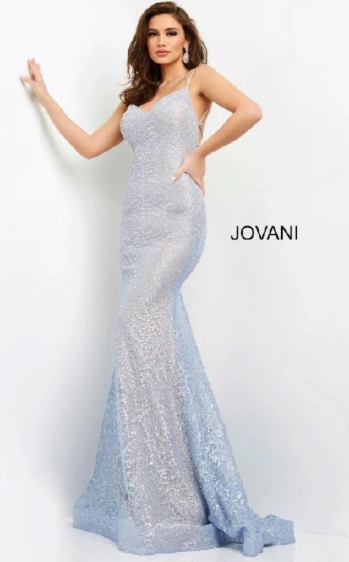 Comfortable Clothes Jovani 05942 Spaghetti Strap Long Sexy Prom Gown