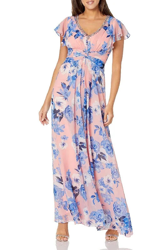 Discover Now 4 - eliza j blush floral embellished gown