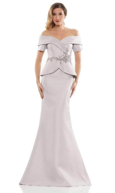 Fashion-forward Women’s Clothing Marsoni by Colors - Off Shoulder Trumpet Formal Gown MV1144