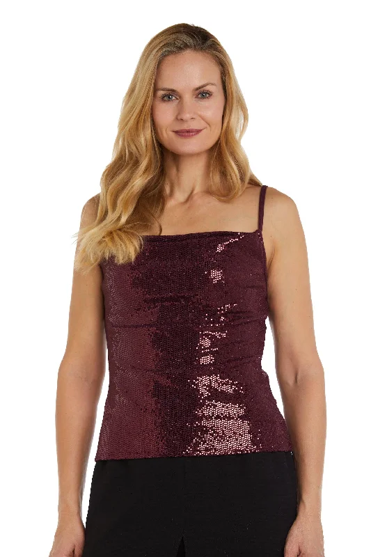 Flash Sales This Week Nightway Spaghetti Strap Metallic Knit Top 22117