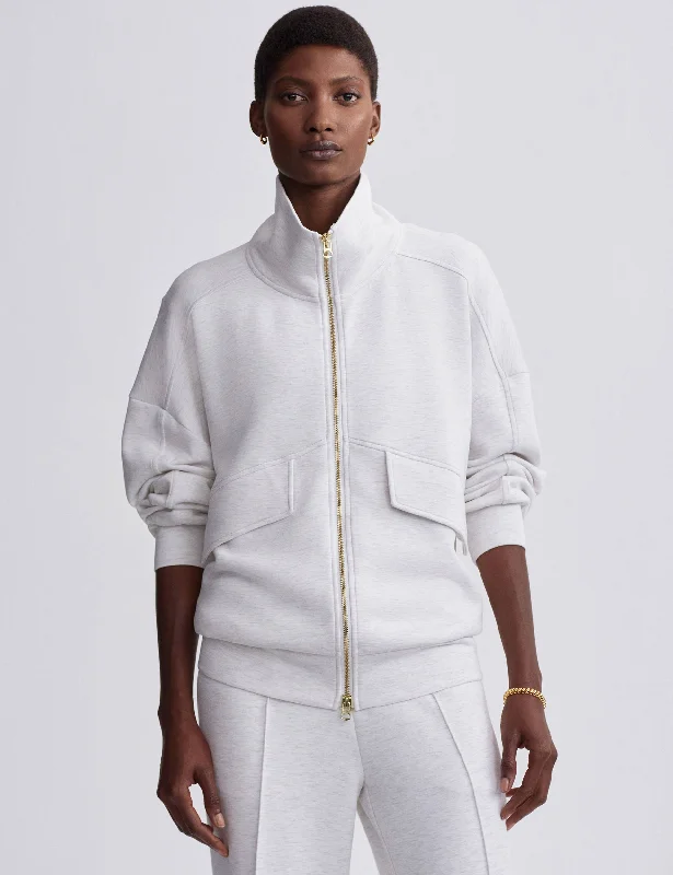 Limited Styles Garcia Zip-Through Sweat - Ivory Marl