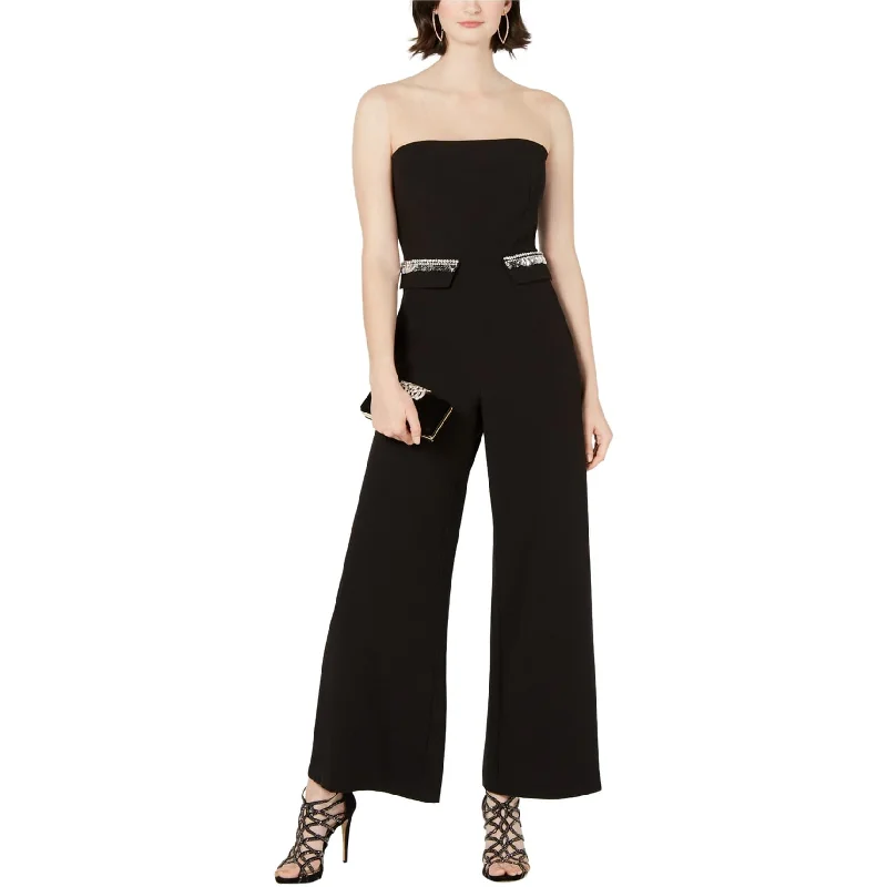 Effortless Everyday Wear 28th & Park Womens Embellished Jumpsuit, Black, 14