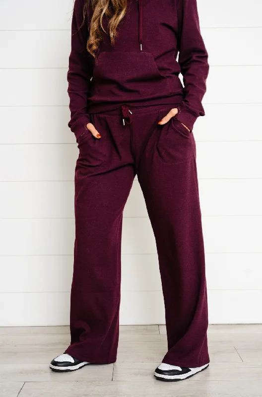 Unique Women’s Fashion Pieces Everyday Fleece-Lined Wide Leg Pant