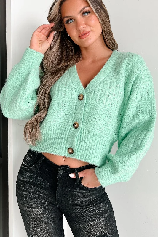 Versatile Outfits Winifred Sweater Cardigan (Mint Green)