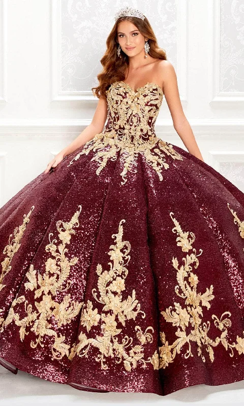 Women’s Evening Wear Princesa by Ariana Vara PR22030 - Sequin Strapless Ball Gown