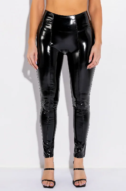 Holiday Special Offers AMMO FAUX PATENT LEATHER LEGGINGS