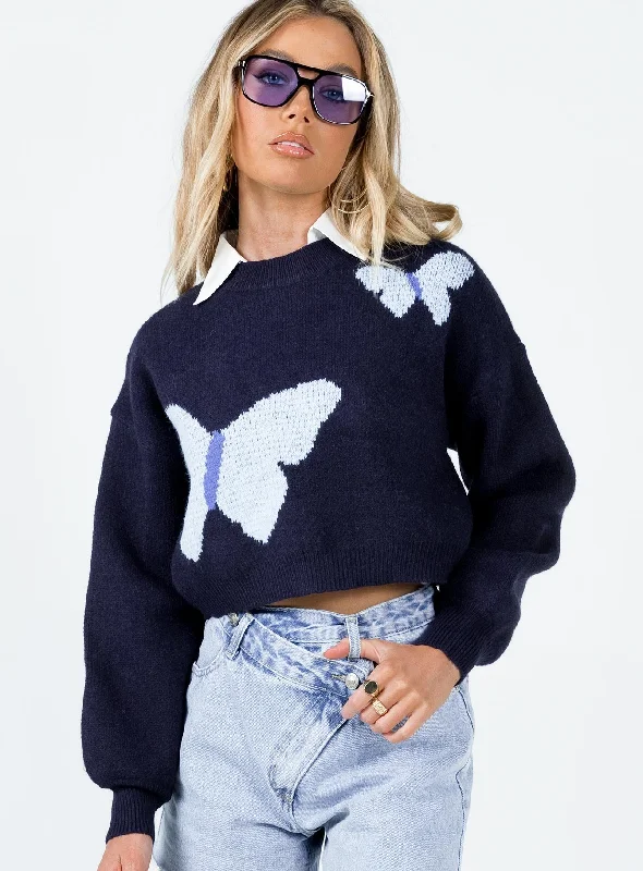 Sophisticated Fashion Mia Blake Sweater Blue