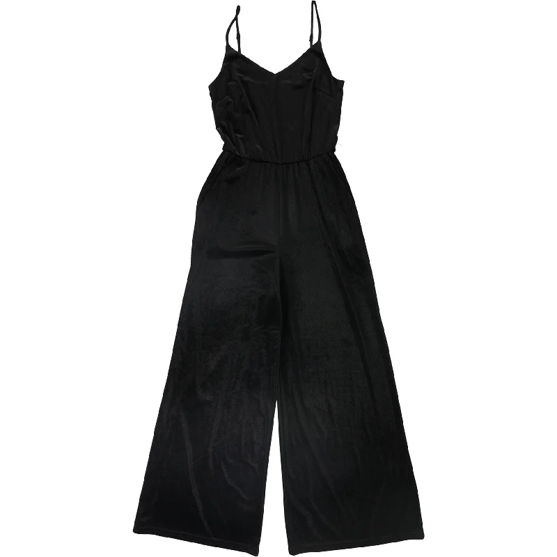 Snag Fabulous Fashion Bargains Sanctuary Clothing Womens No Belt Velvet Jumpsuit, Black, Small