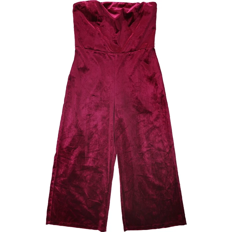 All Season Fashion Collection Lucy Paris Womens Strapless Velvet Jumpsuit